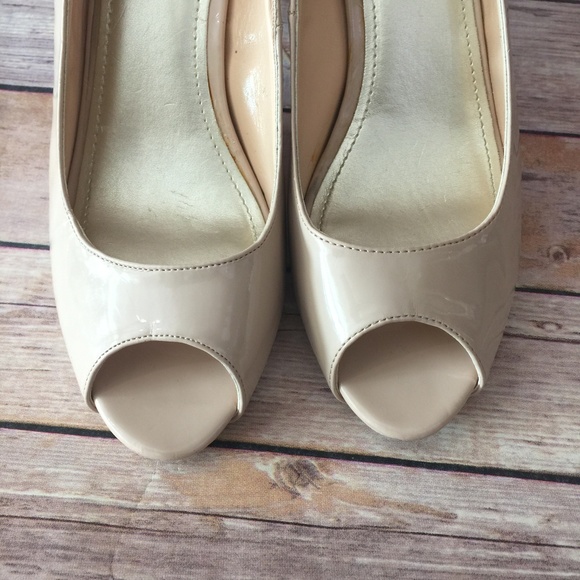 Nude Diba Peep Toe High Heel Shoe Size 9.5 - Picture 5 of 7